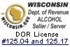 Wisconsin Dept of Revenue Approved Seller/Server training for Responsible Serving<sup>®</sup> of Alcohol Wisconsin Dept of Revenue Approved Seller/Server training for Responsible Serving<sup>®</sup> of Alcohol